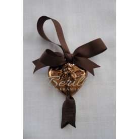   Ereklyetartó, bronz, angyal motívummal, barna ripsz szalaggal 003